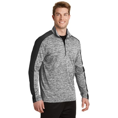 Sport-Tek PosiCharge Electric Heather Colorblock 1/4-Zip Pullover