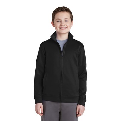 Sport-Tek® Youth Sport-Wick® Fleece Full-Zip Jacket.