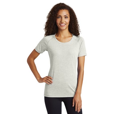 Sport-Tek ® Women's PosiCharge ® Tri-Blend Wicking Scoop Neck Raglan Tee.